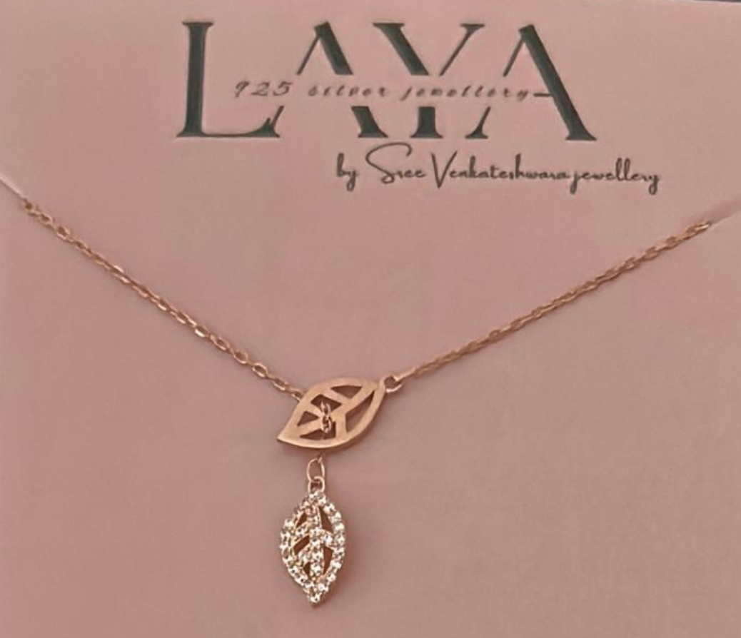 Leaf Drop Silver Pendant